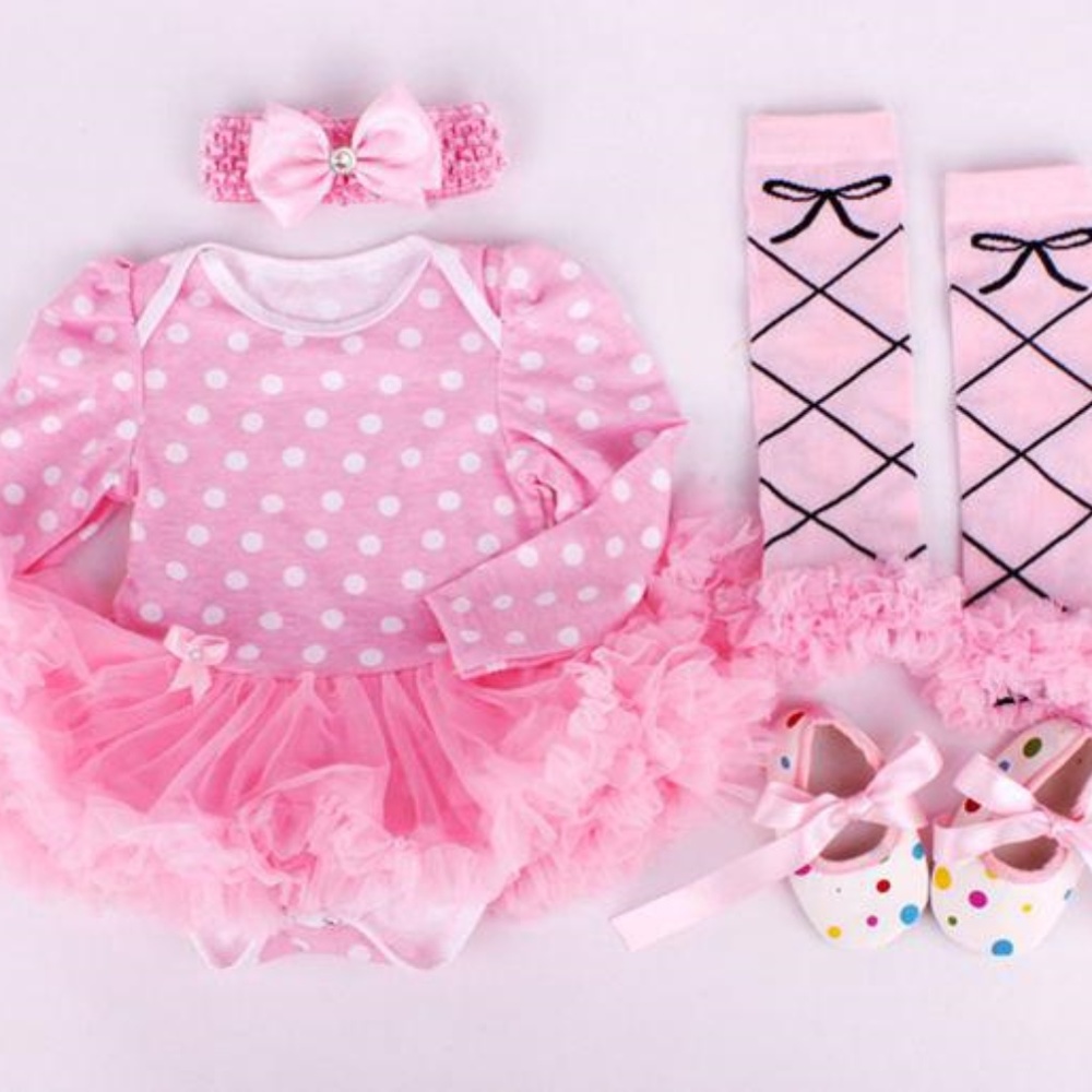 Boutique Pink MultiColor Bodysuit 4pc set TuTu (I)